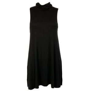 Anthropologie‎ Postmark Dress Womens Sz M Black Knit Stretch Turtleneck Tank